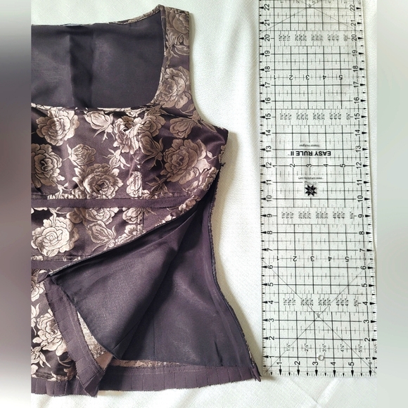 NWOT 100% Silk Vintage Formal Ann Taylor Top & Skirt, Brown, Size: 8 - Picture 3 of 16